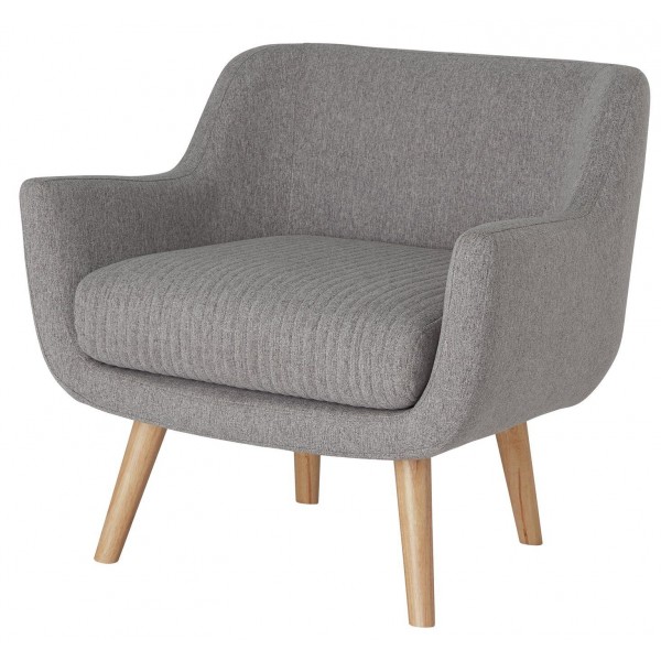 Nellie Fabric Accent Chair - Grey
