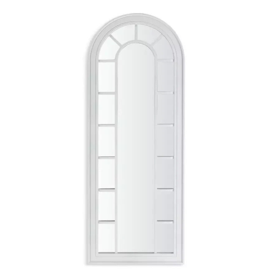 Arch Window Mirror - White - 122x46cm