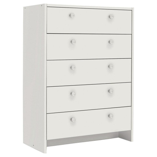 Seville 5 Drawer Chest - White ( B Grade )