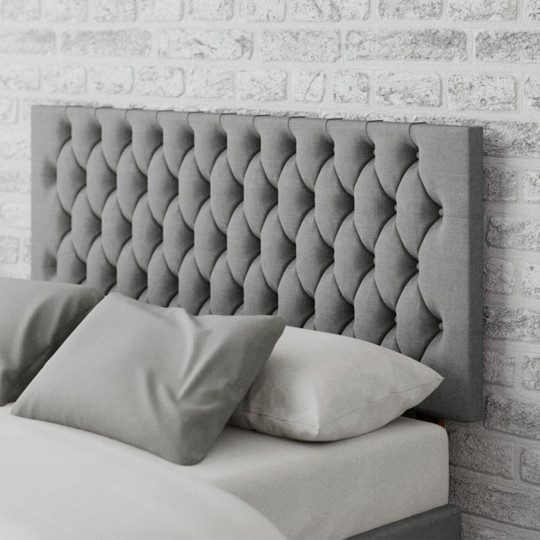 Aspire Monroe Linen Double Headboard - Grey