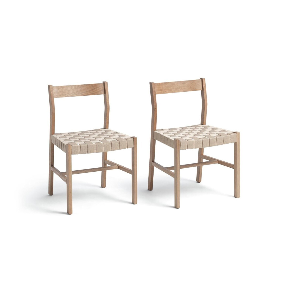 Beverly Pair of Wood Dining Chairs - Oak