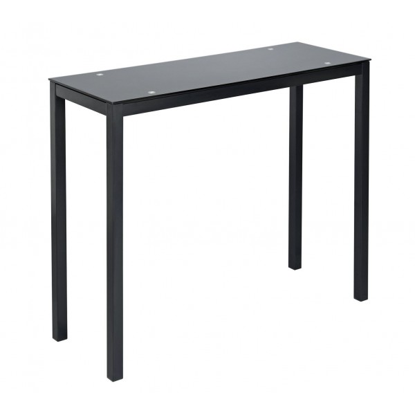 Lido Glass Bar Table - Black