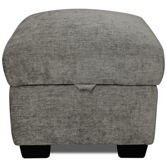 Taylor Fabric storage footstool - Grey