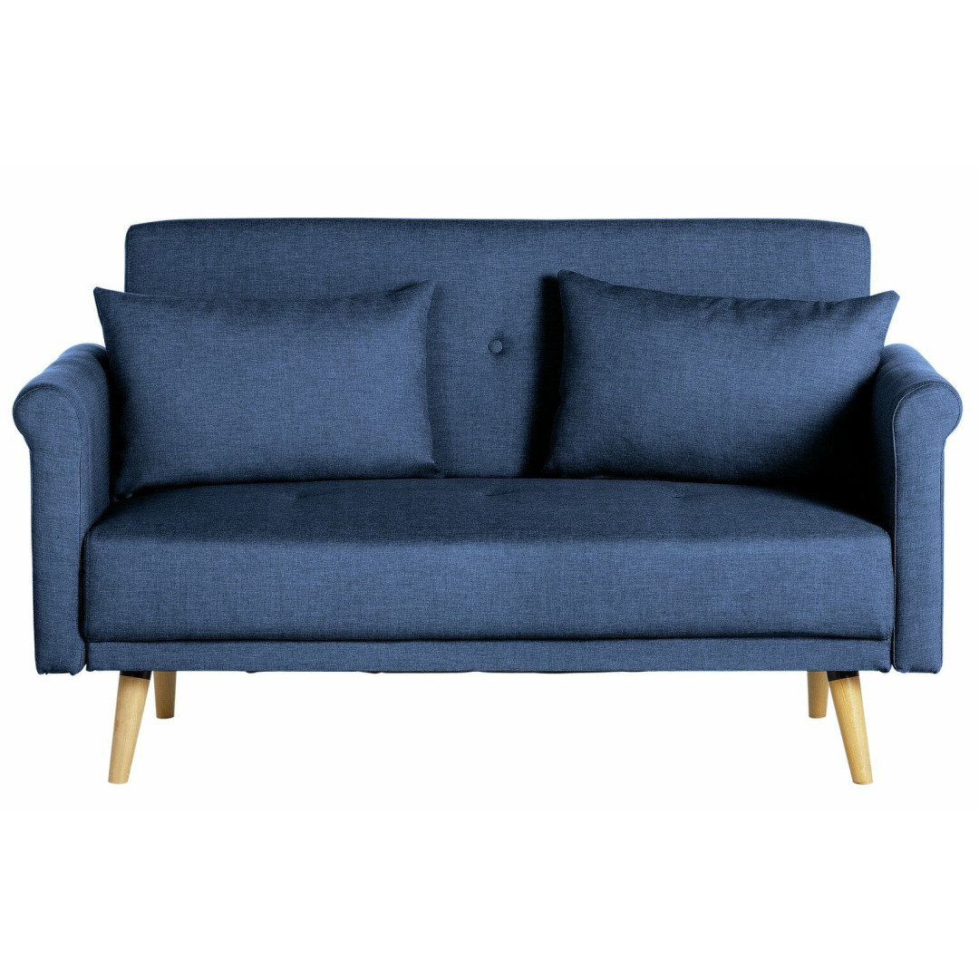 Evie 2 Seater Fabric Sofa in a Box - Navy