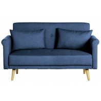 Evie Fabric 2 Seater Sofa in a box - Navy Blue