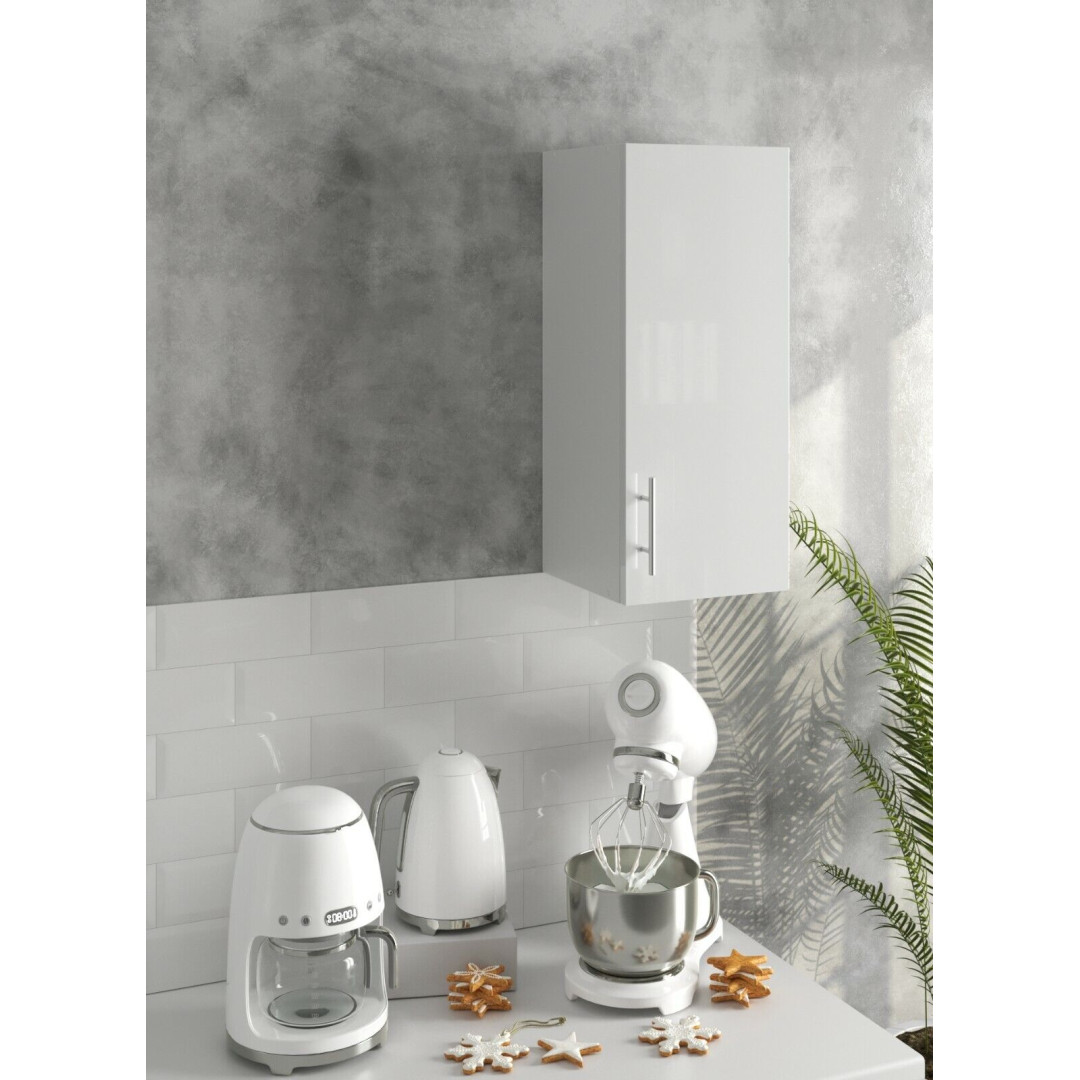 JD Greta Kitchen 300mm Wall Cabinet - White Gloss