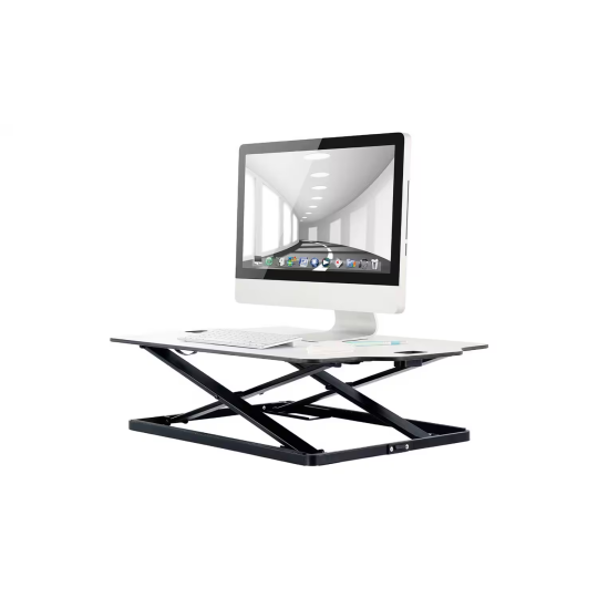 ProperAV Slim Profile Stand Up Desk Workstation - White