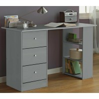 Malibu 3 Drawer Office Desk - Grey