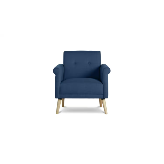 Evie Fabric Armchair in a Box - Navy