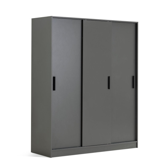 Home Nova 3 Door Sliding Wardrobe - Anthracite | Functional Bedroom Solution