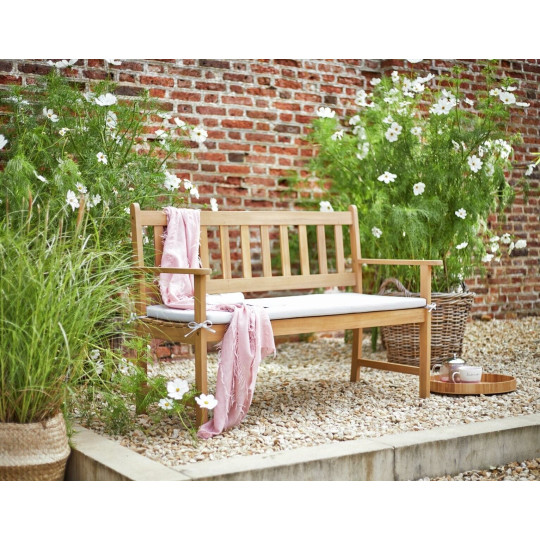 Newbury 2 Seater Wooden Garden Bench - Light Wood