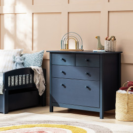 Kids Scandinavia 4 Chest of Drawers - Ink Blue ( B Grade 59648 ) Kids Scandinavia 4 Chest of Drawers - Ink Blue ( B Grade 59648 )