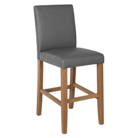 Winslow Faux Leather Bar Stool - Grey | Modern Kitchen Counter Height Chair