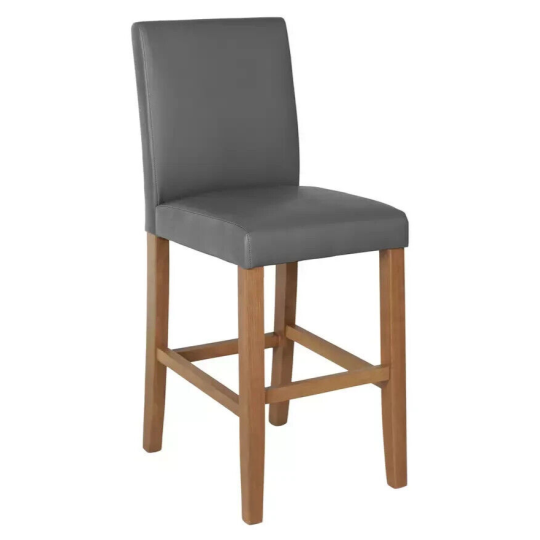 Winslow Faux Leather Bar Stool - Grey