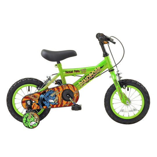 Pedal Pals Dinoroar 12 inch Wheel Size Kids Mountain Bike | Childrens Cycling