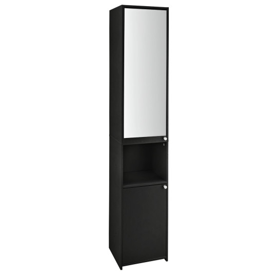 Home Prime Mirrored Tallboy - Black