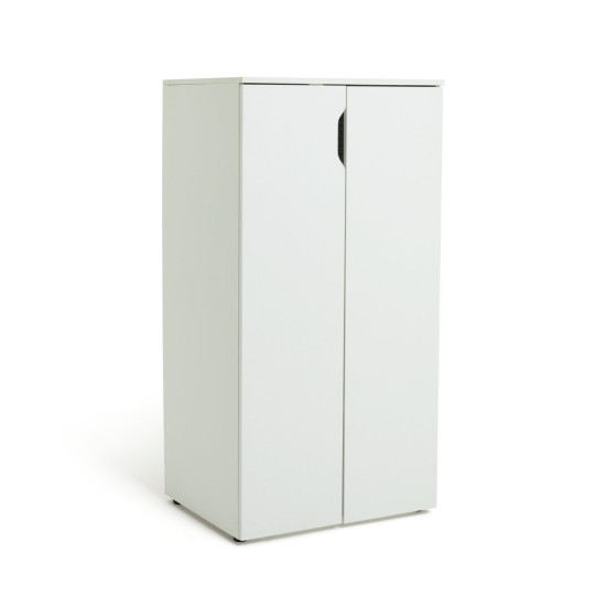 Pod 2 Door Short Wardrobe - White | Clean Minimalist Aesthetic