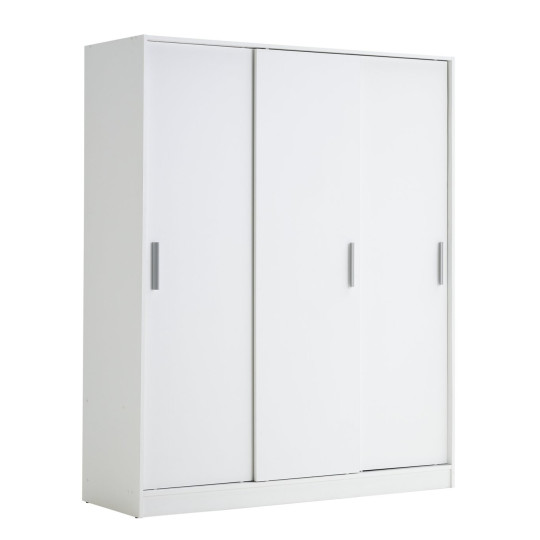 Home Nova 3 Door Sliding Wardrobe - White