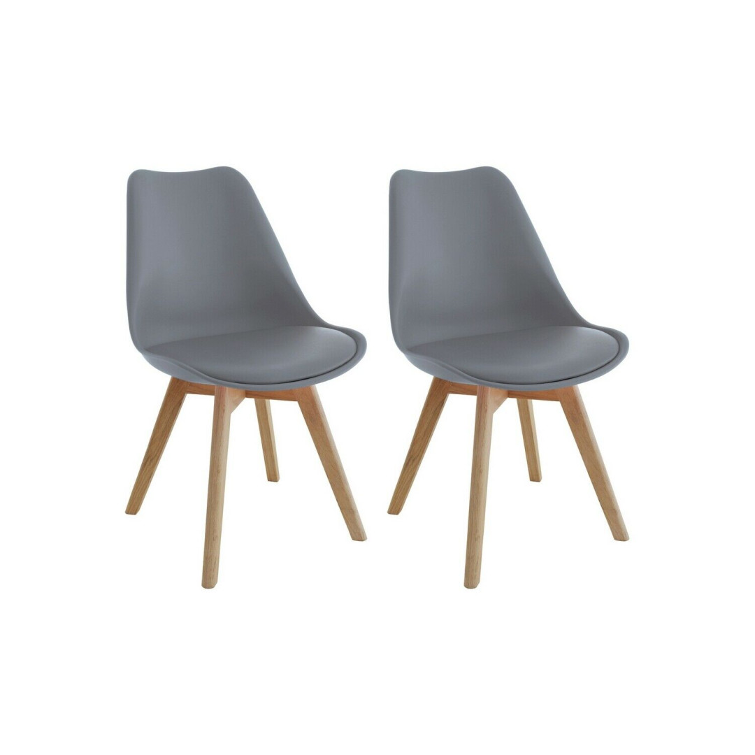 Jerry Pair of Dining Chair - Grey