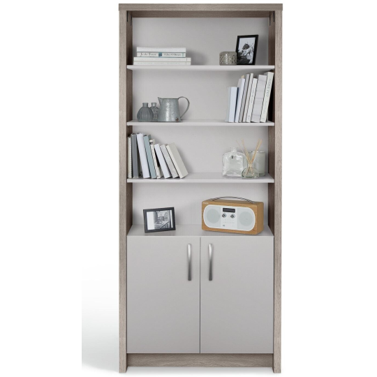 Venice 3 Shelf Display Cabinet - Grey