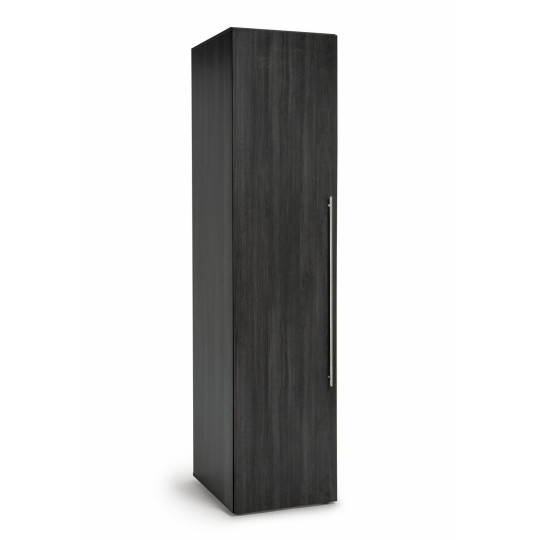 Atlas 1 Door Wardrobe - Black & Brown | Compact Clothing Organization