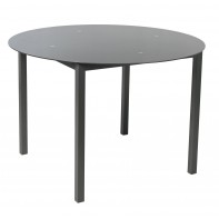 Lido Glass Round Dining Table ONLY  - Grey