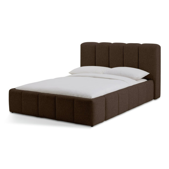 Malone Double End Lift Ottoman Bed - Brown | Magnificent Sleep Solution