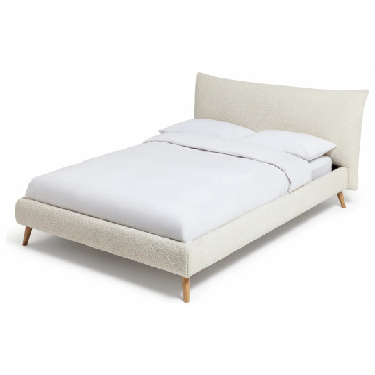 Habitat Marshmallow Boucle Kingsize Bed Frame - White ( B Grade )