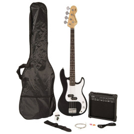 Encore E40 Full Size Bass Guitar Pack - Black