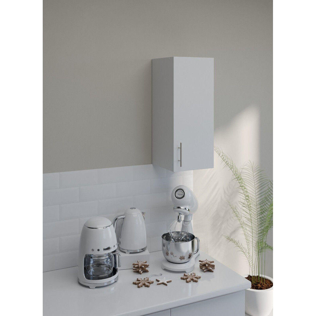 Kitchen Wall Cabinet 300mm Wall Mounted Upper Cupboard Unit - White Matt