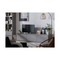 Jenson 3 Door Large TV Unit - Grey Gloss