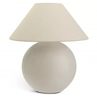 Circle 51cm Ceramic Table Lamp - Cream