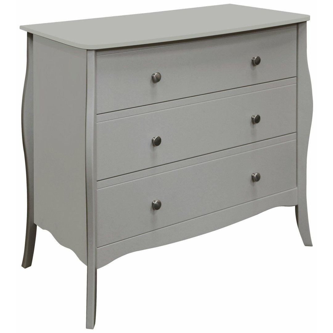 Amelie 3 Drawer Chest of Drawers - Grey