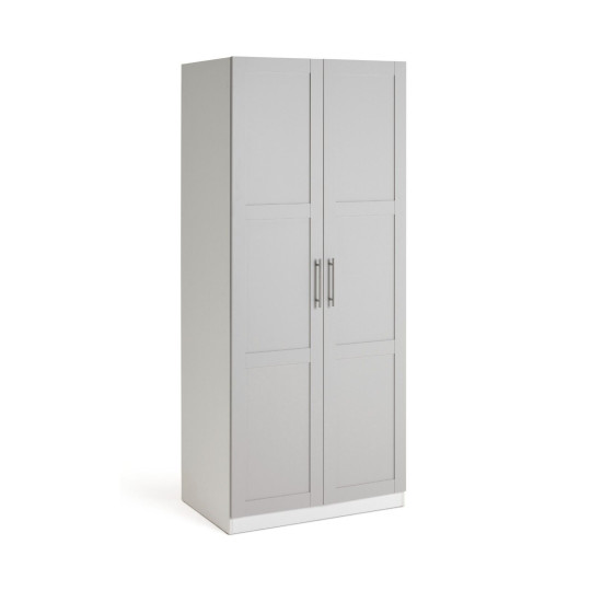 Munich Panelled 2 Door Wardrobe - Grey