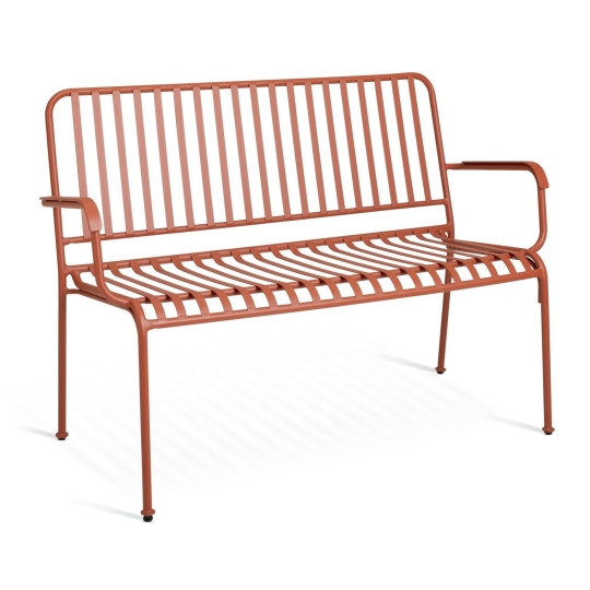 Indu 2 Seater Metal Garden Bench - Yellow (S)