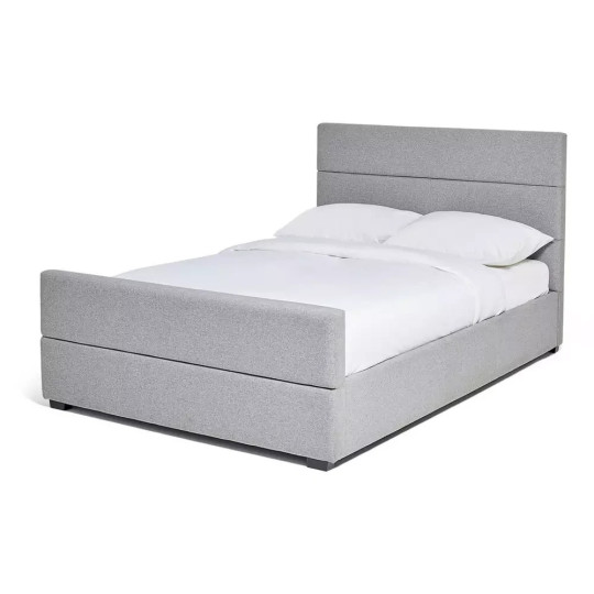 Costa Fabric Double Ottoman Bed Frame - Grey (S)