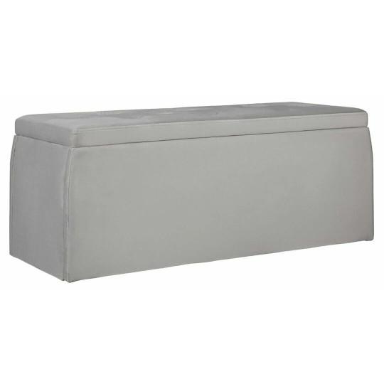 Habitat Harrogate Velvet Ottoman - Grey