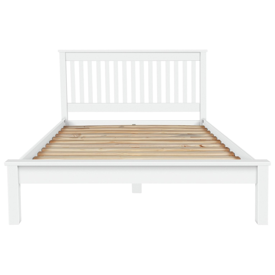Home Aspley Double Wooden Bed Frame - White | Sturdy Sleeping Support Home Aspley Double Wooden Bed Frame - White | Sturdy Sleeping Support