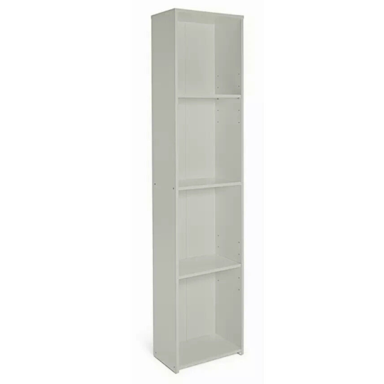 Malibu Narrow Wood Effect Bookcase - Grey