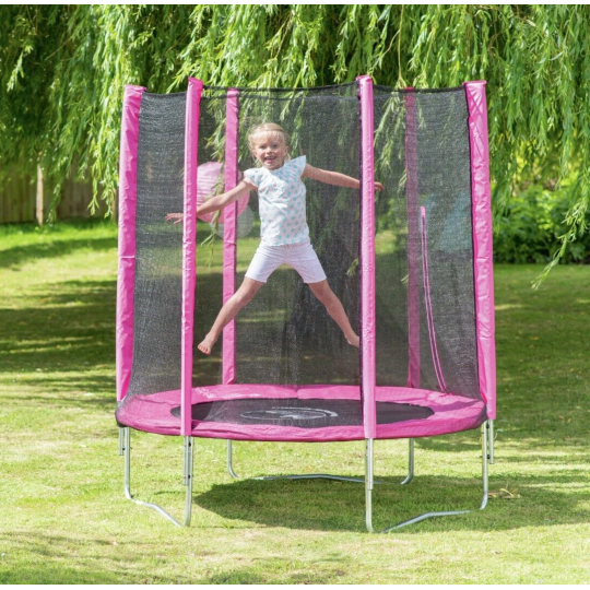 Plum 6ft Trampoline with Enclosure Pink