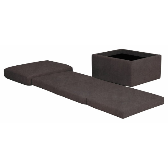 Home Faron Fabric Bed in a Box - Grey | Compact Guest Bed