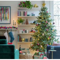8ft Mixed Tip Natural Upswept Christmas Tree - Green