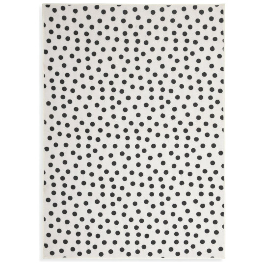 Multi Spot Black & White Cut Pile Rug - 230x160cm