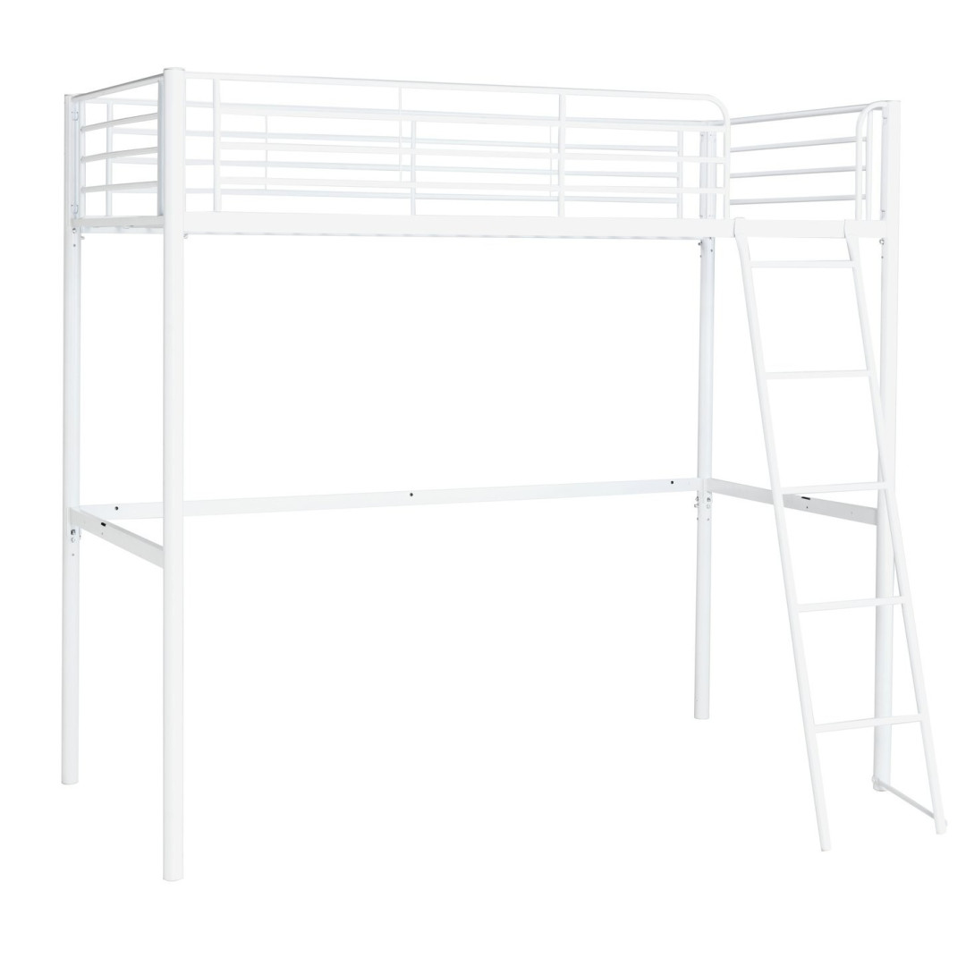 Home Riley High Sleeper Metal Bed Frame - White | Modern Teen Interior Home Riley High Sleeper Metal Bed Frame - White | Modern Teen Interior