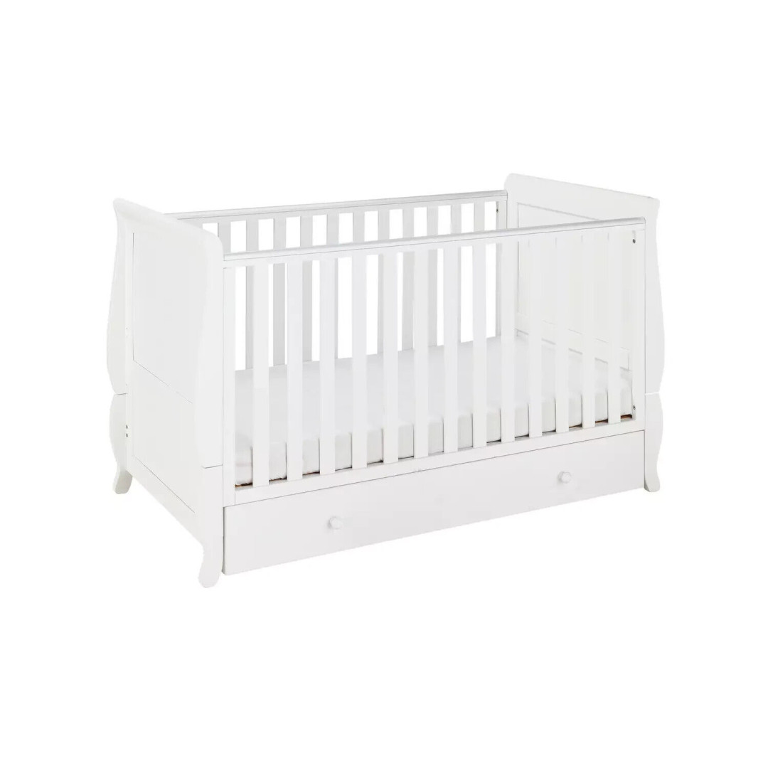 Cuggl Westbury Baby Cot Bed and Drawer - White