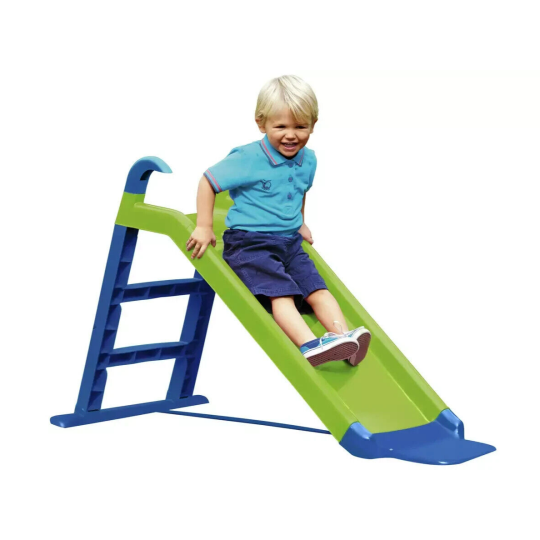 Chad Valley 4ft Kids Garden Slide Green Blue | Outdoor Play Toy for Children