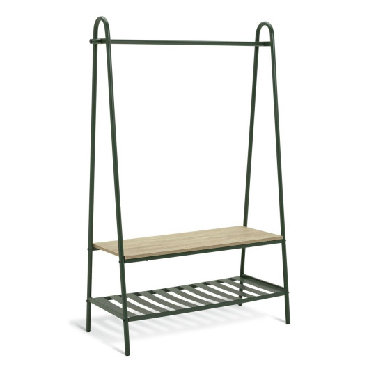 Turner Clothes Rail with Shoe Rack - Green