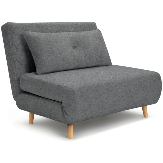 Roma Small Double Fabric Chairbed - Grey | Sofa Bed Guest Chair