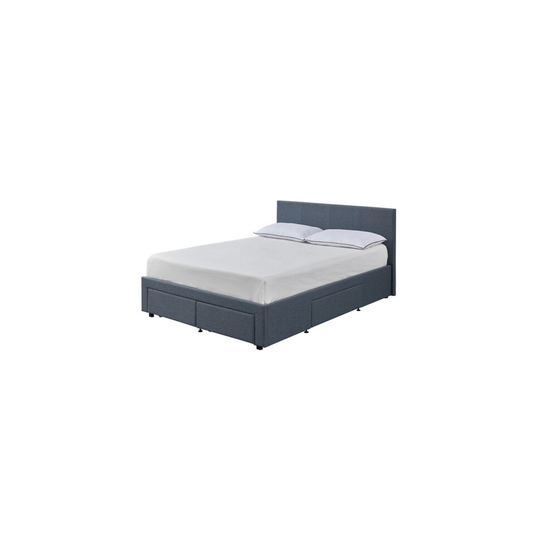 Heathdon 4 Drawer Double Bed Frame - Grey