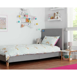 Oliver Single Bed in a Box Grey | Easy Assembly Compact Bed Frame Oliver Single Bed in a Box Grey | Easy Assembly Compact Bed Frame